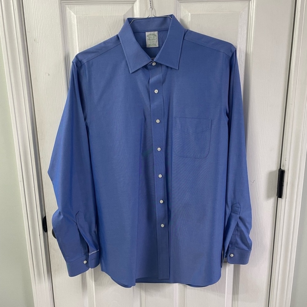 Brooks Brothers Milano Classic Blue Dress Shirt